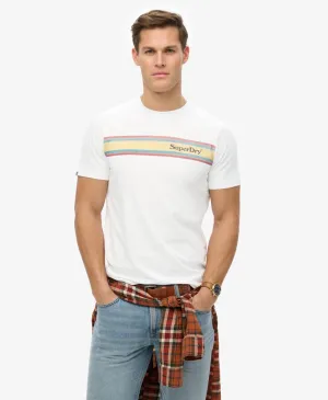 Superdry Venue Logo Stripe Relaxed T-Shirt - Optic
